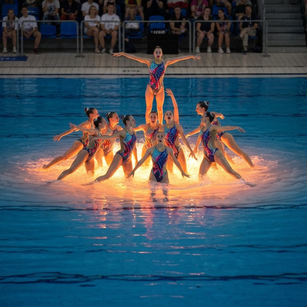 Show met kleurrijke verlichting